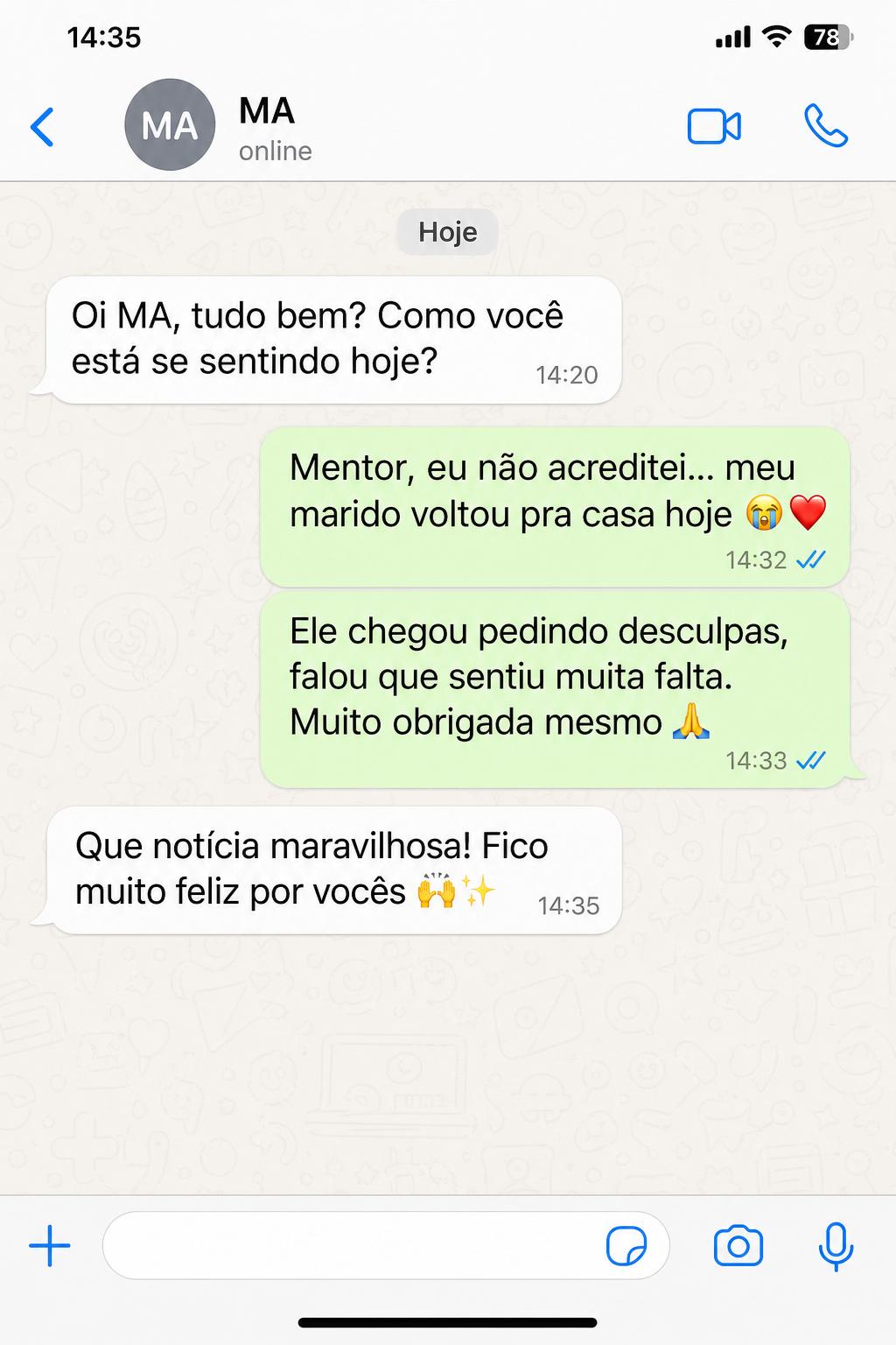 Depoimento WhatsApp 1
